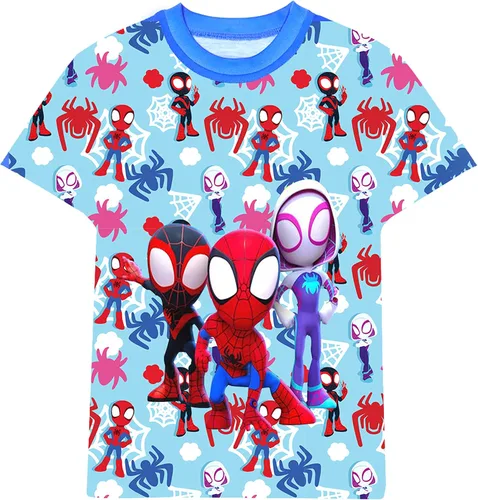 Vista 2 de FACDEM Toddler Boys Hero Shirt Set Little Kids Tee Tops Pants 2PCS Short Sleeve Clothes Party Outfit Birthday Gift