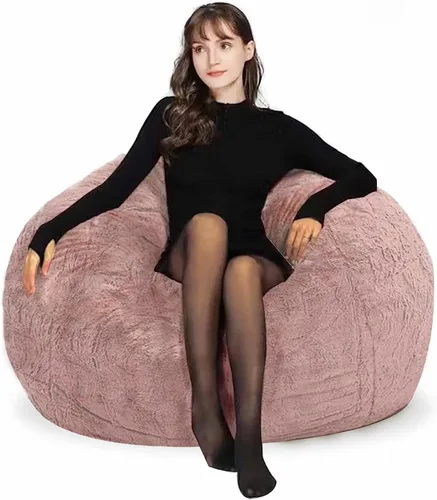 Vista 15 de HDMLDP - Funda de puf para niños y adultos, sin relleno, funda cómoda, esponjosa y redonda, para sofá tipo puf, para silla de lectura, silla de Gris