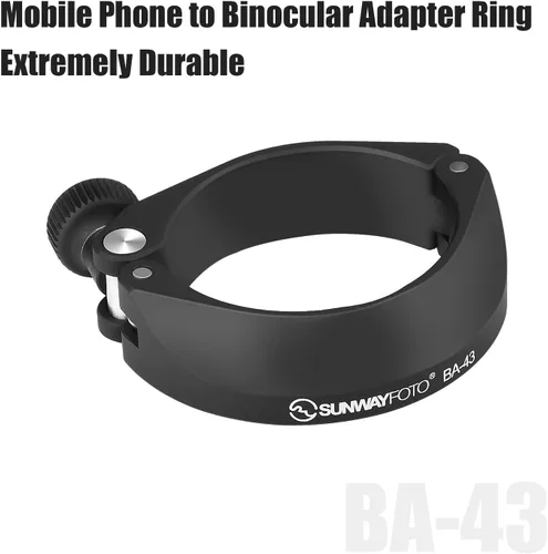 Vista 2 de SUNWAYFOTO BA-43 - Adaptador de teléfono celular para binocular, soporte universal para teléfono inteligente para binocular, compatible con ocular