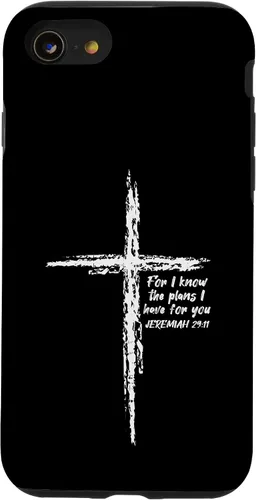 Vista 18 de Cross I Know The Plans Verse Bible Jesus God - Funda de regalo cristiana para iPhone 17