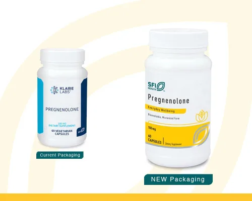 Vista 2 de Klaire Labs SFI Health Pregnenolone – Puede apoyar la memoria, el estado de ánimo y la energía para adultos – 100 mg derivado de ñame silvestre