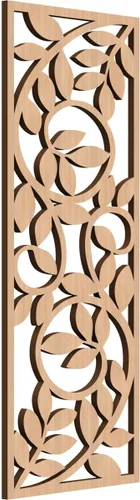 Vista 14 de 9 3/8"W x 24 3/8"H x 1/4"T Utica Decorativo Fretwork Madera Paneles de Pared, Abedul