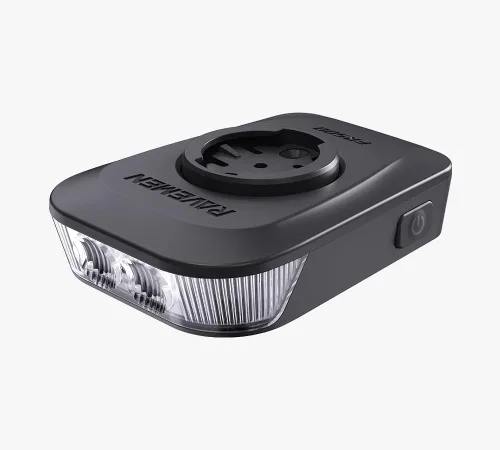 Vista 9 de RAVEMEN FR1100 SE/FR500 Bike Headlight Compatible with Garmin/Wahoo Computers, 270° Wide-Angled Bicycle Front Light for Night Urban Riding & Daytime