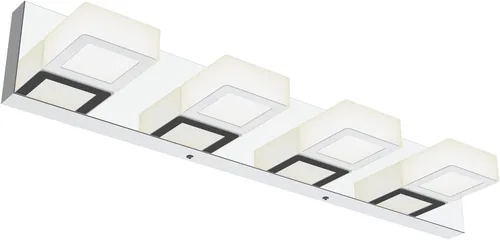 Vista 24 de Ralbay - Luz LED negra para tocador de baño, moderna, atenuable con 5 temperaturas de color, accesorios de iluminación de pared de acrílico negro