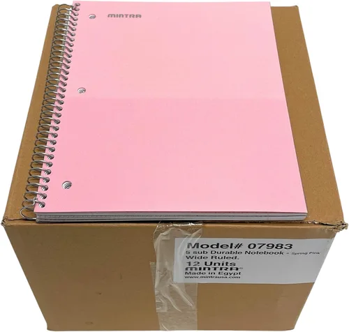 Vista 24 de Mintra Office Cuadernos de Espiral Duraderos, 5 Materias (Hielo Ártico, Rayado Universitario 1pk)