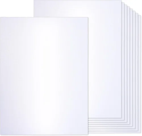 Vista 8 de 36 hojas de cartulina brillante crema, papel de cartulina metálica de 8.5 x 11 pulgadas, cubierta de 92 libras, papel marfil perlado de doble cara