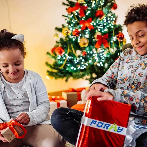 Vista 8 de Portería de fútbol portátil de Poray con red emergente para niños y adultos con tela Oxford de 210D y estacas extra, regalo de cumpleaños