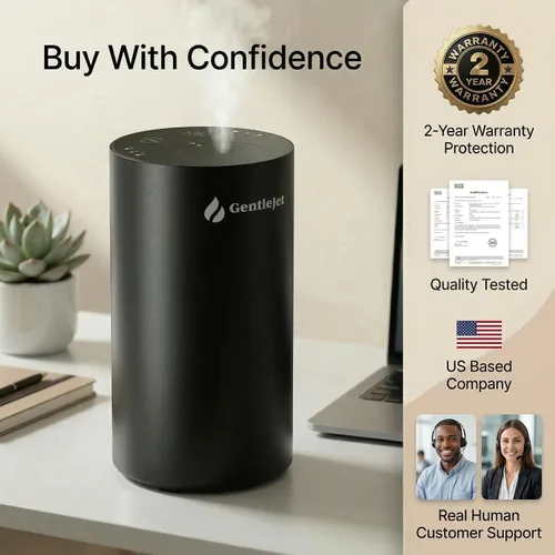 Vista 9 de GentleJet LiteMist Difusor de aroma recargable sin agua para dormitorio, oficina y automóvil, niebla de aceite esencial de aire frío, cuerpo