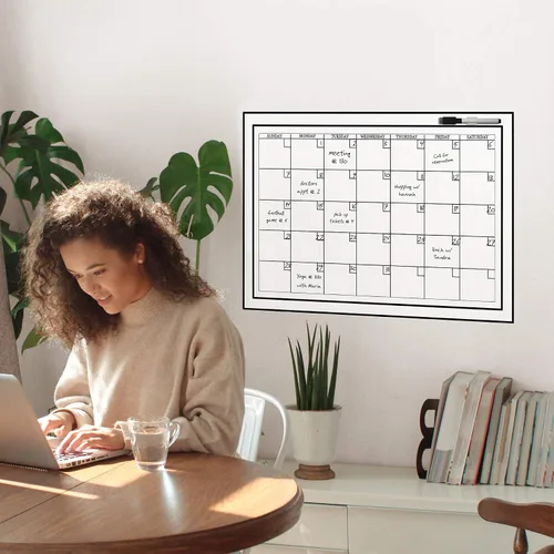 Vista 4 de Calendario Mensual con Tablero para Pegar y Pelar WPE94575 Brewster Wall Pops, WPE94575
