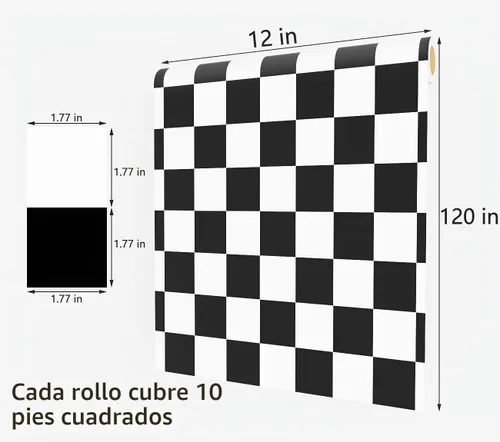 Vista 7 de Decotalk Papel Tapiz a Cuadros Despegar y Pegar para Salpicadero de Cocina Papel de Pared Blanco y Negro Decoración de Tablero de Ajedrez