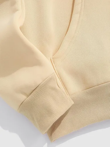 Vista 4 de ZAFUL Sudadera con capucha con cordón para hombre, unisex, de manga larga, sin botones, casual