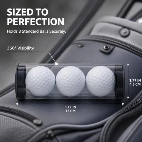 Vista 3 de HANABASS Tubos de pelota de golf, paquete de 4, 1.77 x 5.12 pulgadas