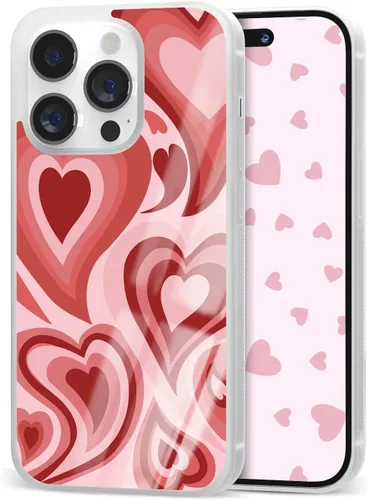 Vista 15 de Fundas con diseño de corazón estético para niñas para iPhone 11, 12, 13, 14, 15, 16 Pro Max Plus Mini, para Samsung Galaxy S21 S22 S23 S24 S25 Ultra