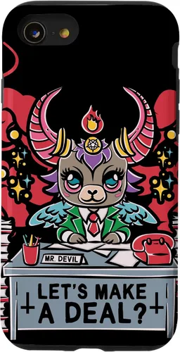 Vista 18 de Funda para iPhone 16 Kawaii Pastel Goth Make A Deal Baphomet Aesthetic Nu Cute Case