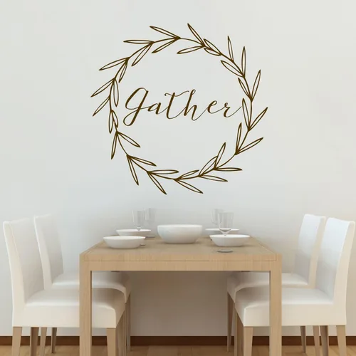 Vista 2 de Gather Laurel Decal Set – Oro beso Cortar las Calcomanía de otoño por chromantics
