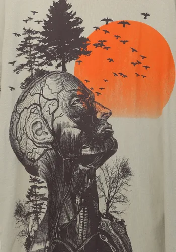 Vista 2 de Camiseta de resaca árbol humano Multicolor