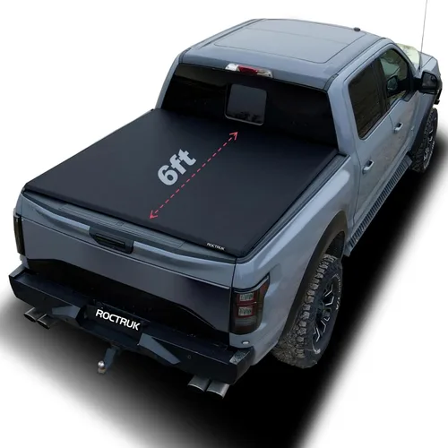 Vista 10 de Cubierta rígida de tres pliegues para caja de camioneta de 5.0 pies para Ford Ranger Tonneau 2019-2026 Doblado duro