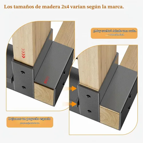 Vista 7 de Mr IRONSTONE Estante de leña para exteriores e interiores, kit de soportes de leña ajustable a cualquier longitud, estantes de almacenamiento