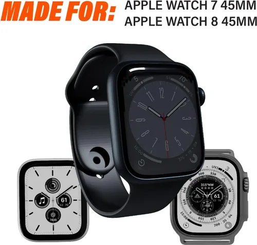 Vista 3 de Gadget Guard Protector de pantalla de vidrio para Apple Watch 9, 8, 7, 1.772 in [Pro-Active inastillable], protector de pantalla de vidrio templado