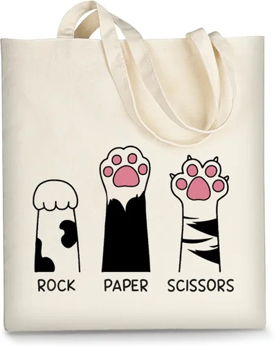 Vista 8 de AUSVKAI Bolsa de lona estética para mujer, lindas bolsas de algodón reutilizables de tela para la universidad, compras, playa, comestibles, regalos