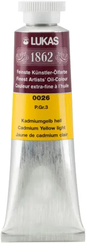 Vista 118 de Lukas 1862 Pintura al Óleo para Artistas Profesionales - Colores Tierra Amarillentos, 37 mL - Juego de 4 - Destacada Resistencia a la Luz, Sin