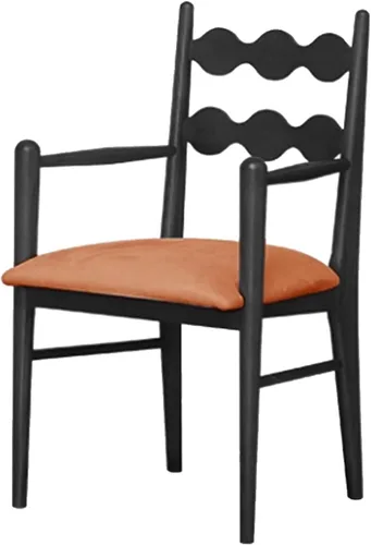 Vista 33 de Sillas de comedor tapizadas, silla de cocina con respaldo, silla de sala de estar con brazos versátil asiento de comedor de granja, sillas