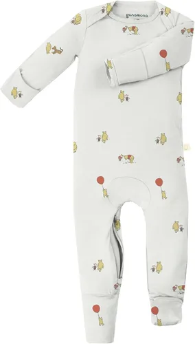 Vista 42 de GUNAMUNA Pijama unisex convertible ultrasuave para bebé, mameluco con cremallera para pañales, recién nacido a 24 meses