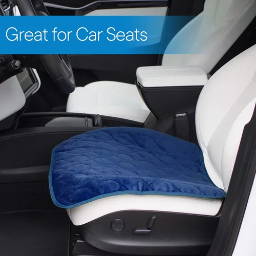 Vista 3 de RMS Almohadilla para silla de incontinencia lavable y reutilizable, protector de asiento y almohadilla de cama (azul) Quilted top layer