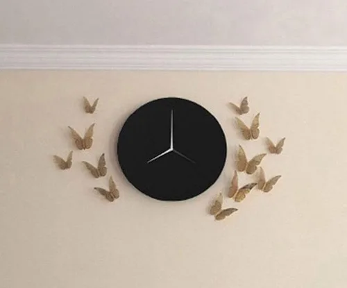Vista 6 de 12 calcomanías de pared con diseño de mariposa hueca en 3D, elegantes murales, calcomanías de pared para decoración de bebés, niños, dormitorio