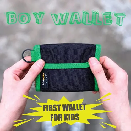 Vista 2 de Rough Enough Kids Wallet - Carteras para adolescentes con llavero