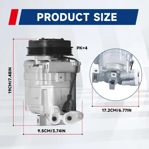 Vista 3 de Reemplazo del compresor de CA para Forester 2007-2013 Impreza 2008-2011 WRX STI 2013-2019 WRX 2013-2014 Reemplazo para CO 11227C