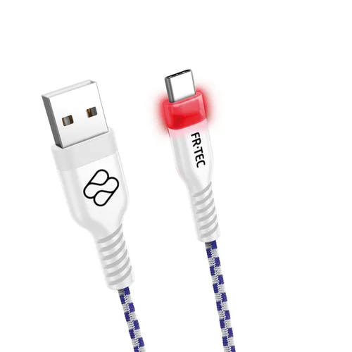 Vista 2 de Cable USB A a USB C FR-TEC FT0030 Blanco 3 m