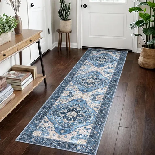 Vista 89 de SIILOOM Alfombra lavable de 2 x 3 pies, alfombra suave color taupe ceniza para entrada, tapete antideslizante para puerta de interior, tapete