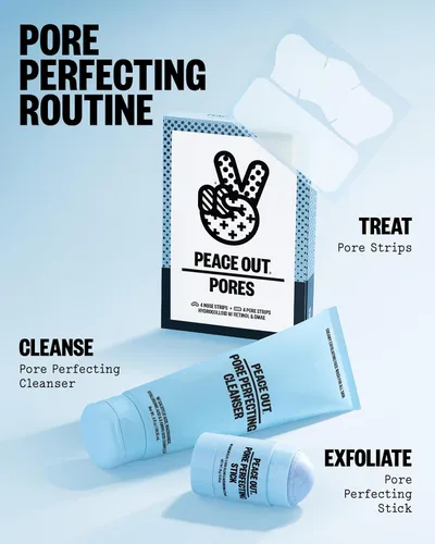 Vista 9 de PEACE OUT Tiras de poros para nariz y cara, removedor de puntos negros hidrocoloide absorbente de aceite, tiras minimizadoras de poros con retinol