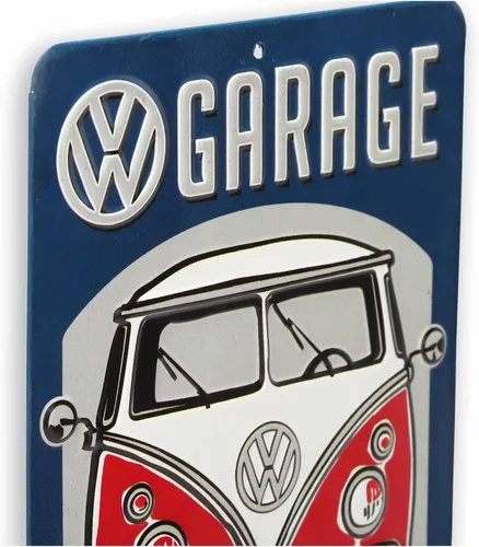 Vista 4 de Letrero de metal para reparación y servicio de garaje Volkswagen - Letrero vintage de Volkswagen para garaje o cueva de hombre