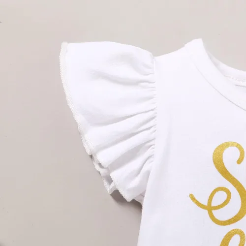 Vista 5 de YOUNGER TREE Traje de bebé niña de primer cumpleaños con estampado de abejorro de abejorro, mameluco corto con diadema de verano con mangas