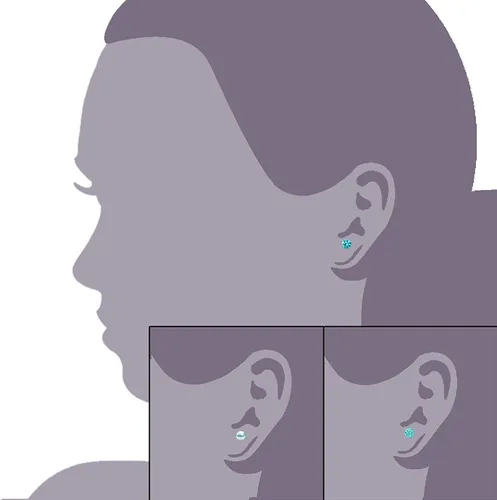 Vista 37 de JewelrieShop - Juego de aretes de tuerca de acero inoxidable con circonitas cúbicas y perlas de imitación, 3 pares de 0.236 in