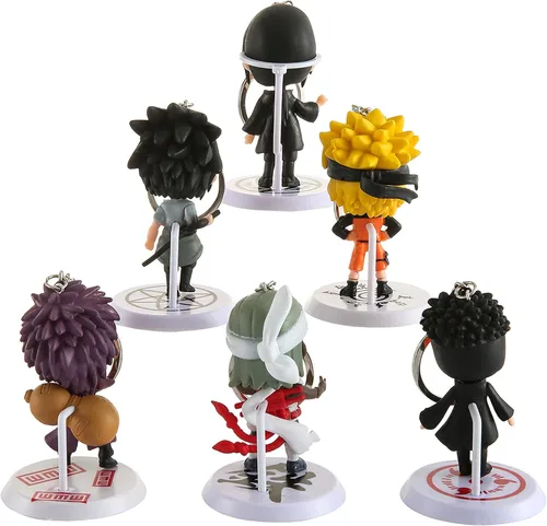 Vista 7 de Llavero de anime para decoración de tartas, figuras de acción, figuras de dibujos animados, decoración de fiesta, mini juguete, suministros