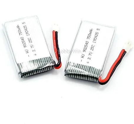 Vista 8 de Batería LiPO MX2.0-2P de 3,7 V 1S, 750 mAh, 25 C, enchufe para dron FPV modelo RC helicóptero de avión