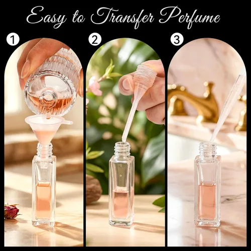 Vista 5 de 10 piezas de kit de herramientas de recarga de perfume, herramientas de transferencia de dispensador de perfume de plástico, juego de herramientas