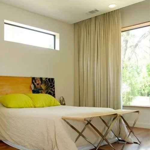 Vista 5 de Cortinas modernas para ventana, opacas con pliegues sólidos para ventana, tratamiento de ventana corrediza con ganchos de 4 puntas para dormitorio