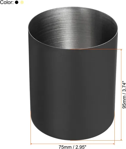 Vista 2 de PATIKIL Portalápices, paquete de 2 soportes para bolígrafos para escritorio, de acero inoxidable, organizador de tazas, soporte para brochas