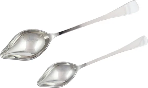 Vista 2 de Zoie + Chloe Cuchara de acero inoxidable Saucier con boquilla cónica - Juego de 2