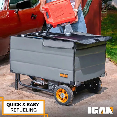 Vista 6 de IGAN - Cubiertas protectoras para generador en funcionamiento Pro-Max para la mayoría de generadores de 3500 a 12000 W - Cubiertas para generadores