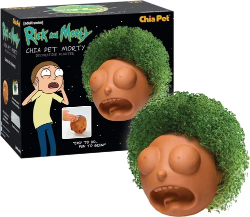 Vista 8 de Chia Pet Emoji Winky con paquete de semillas, maceta decorativa de cerámica, fácil de hacer y divertido de cultivar, regalo novedoso, perfecto