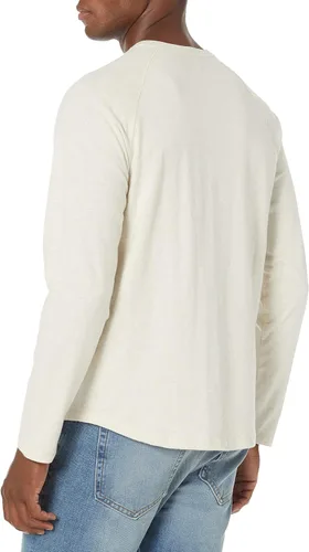 Vista 2 de Tienda Essentials - Camiseta con cuello Henley y manga larga para hombre (disponible en tallas grandes y altas)