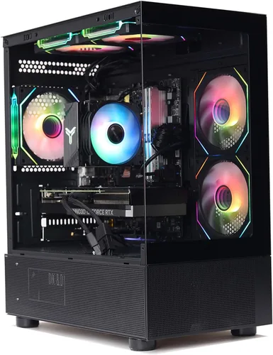Vista 8 de MXZ Intel Core i7 13700F 5.2GHz, GeForce RTX 4060Ti, PC para juegos de 16 GB DDR4, M.2 SSD 1T, B760, ventiladores 6RGB, Windows 11 Pro, computadora