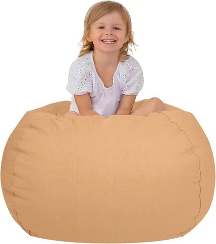 Vista 25 de Aubliss - Silla de almacenamiento para peluches en forma de puf (Estrella Aqua, Mediana (32"))