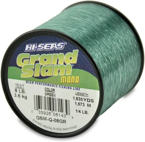 Vista 10 de HI-SEAS Línea de pesca de monofilamento Grand Slam - Fuerte y resistente a la abrasión en transparente, rosa, verde, azul humo, amarillo Amarillo