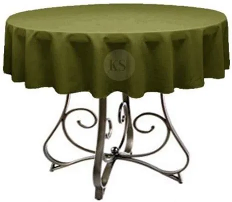 Vista 39 de Mantel redondo de poliéster de 72 pulgadas, disponible en más de 45 colores, ideal para restaurantes y superposiciones versátiles de eventos, elige